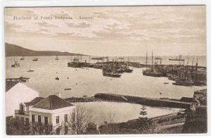 Harbor Panorama Ponta Delgada Azores Portugal 1910s postcard