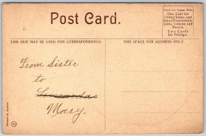 A Merry Christmas c1908 Postcard Nativity Scene Printed In Austria