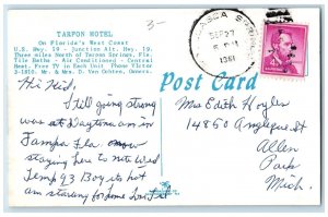 1961 View Of Tarpon Hotel Tarpon Springs Florida FL Posted Vintage Postcard