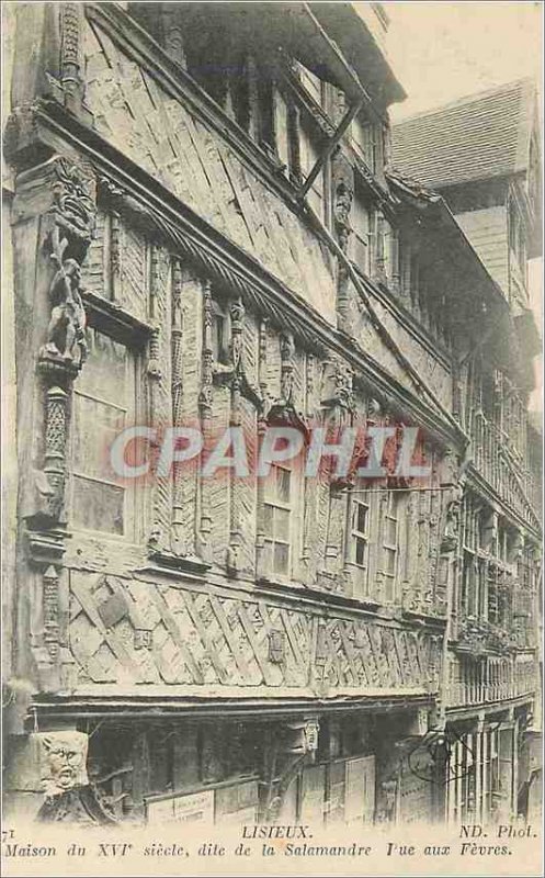 Postcard Old House Lisieux sixteenth Century called the Salamander Street to ...