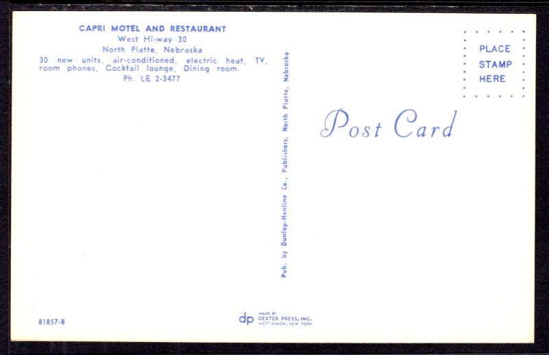 Capri Motel and Restaurant,North Platte,NE