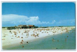 1950 Sunbathing Swimming Pensacola Beach Gulf Mexico Florida FL Vintage Postcard