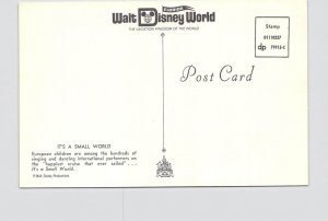 VINTAGE POSTCARD WALT DISNEY WORLD IT'S A SMALL WORLD EUROPE