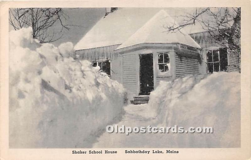 Shaker School House, Snow Sabbathday Lake, ME, USA Unused 