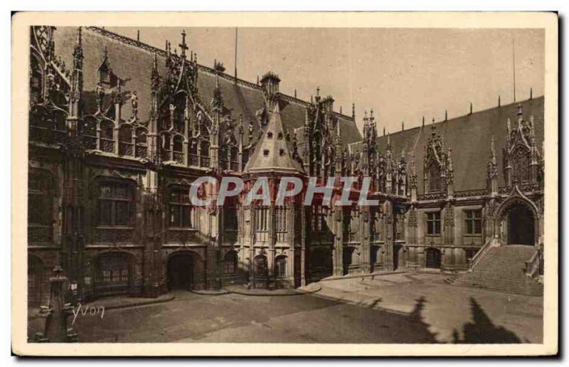 Old Postcard Rouen Courthouse built under Louis XII in 1499