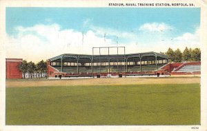 Norfolk Virginia Naval Training Station Stadium Sports Postcard AA57503