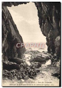 Old Postcard Cave Caves The Pointe du Raz Trepassey Interior of big cave