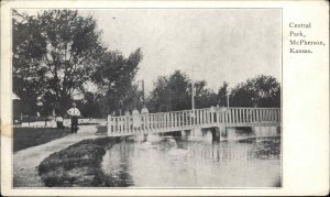 McPherson Kansas KS Central Park 1900s-10s Postcard