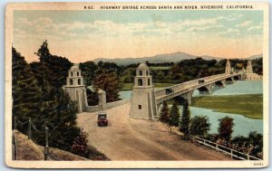M-103008 Highway Bridge Across Santa Ana River Riverside California USA