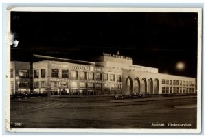 1926 Stuttgart Hindenburg Building Germany RPPC Photo Mercedes Benz Postcard