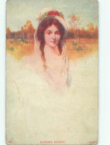 Divided-Back PRETTY WOMAN Risque Interest Postcard AA8101