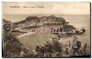 Old Postcard Taormina Isola e Capo S Andrea