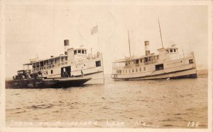 Moosehead Lake Maine Car Ferry Steamers Real Photo Vintage Postcard AA66508