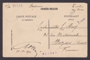 Postcard, BELGIAN CONGO, Clearing in the forest in Mulunga