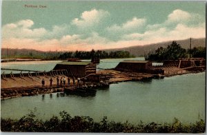 View of Pontook Dam, NH Vintage Postcard I33