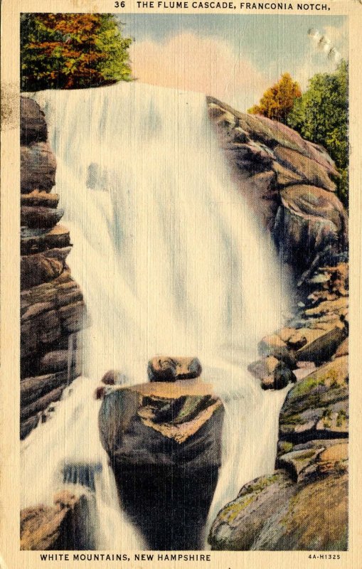 NH - Franconia Notch. The Flume Cascade.   *RPO- Boston & Island Pond Railroad