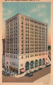 Vintage Postcard 1920s One of Utica's Biggest Buildings Utica New York Structure