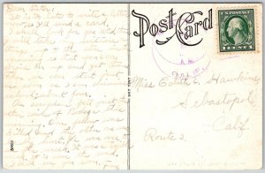 Red Bluff California c1915 Postcard Railroad Park