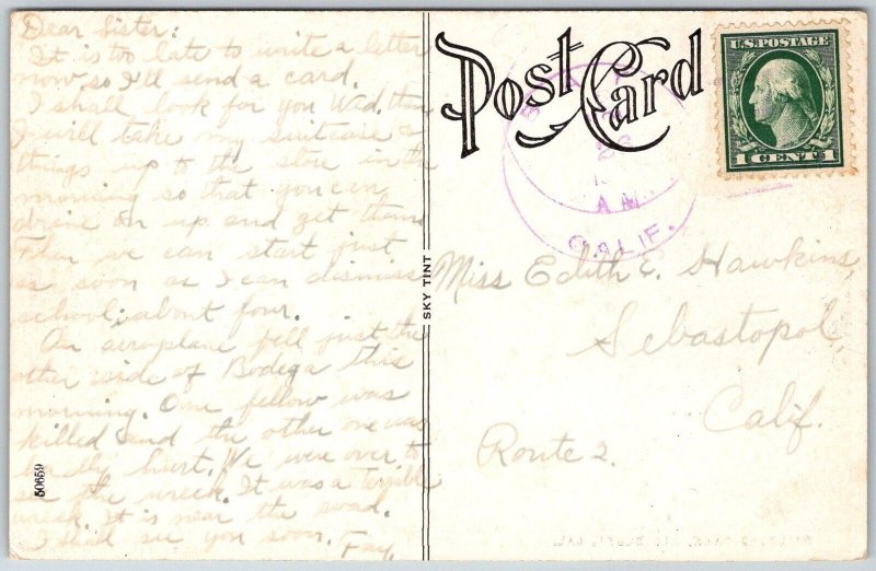 Red Bluff California c1915 Postcard Railroad Park