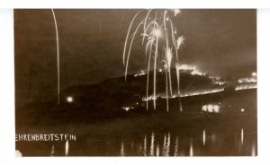 Germany - Koblenz. Ehrenbreitstein, Fireworks     *RPPC