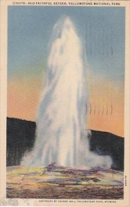 Wyoming Yellowstone National Park Old Faithful Geyser 1949