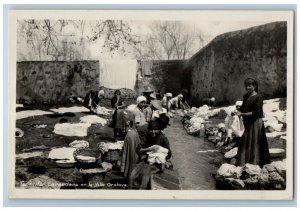 c1940's Tenerife Lavanderia And La Villa Orotava Spain RPPC Photo Postcard