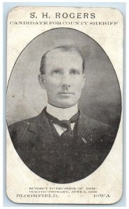 c1905 SH Rogers Candidate For County Sheriff Political Advertising Postcard