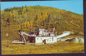 P1443 vintage unused postcard gold dredge gold creek near dawson city yukon