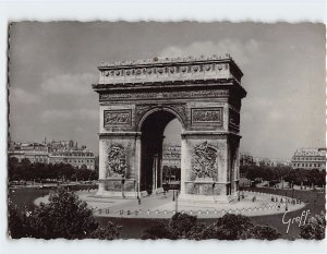 Postcard Arc de Triomphe Paris France