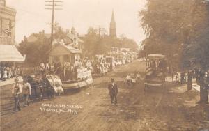 Mt Olive Illinois~German Day Parade~Remmert Bros~Implements~3 Views~1911 RPPC 