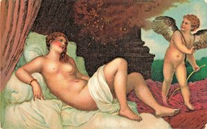 Stengel & Co. Tiziano Vecelli Artist Beautiful Nude Woman Angel Postcard