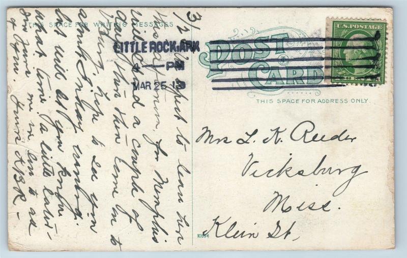 Postcard AR Little Rock Sandbar Arkansas River Big Rock & Pulaski Heights F24