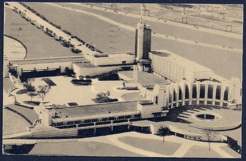 Century of Progress Hall of Science Aerial View used c1933