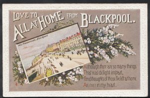 Greetings Postcard - Love To All at Home From Blackpool  RS4527