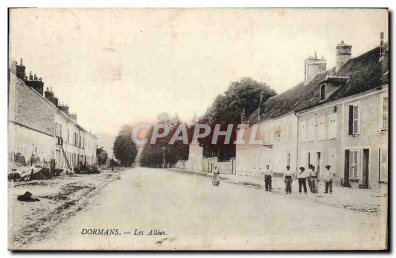 Old Postcard Dormans The Allees Stamp Nancy Paris