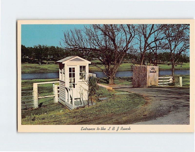 Postcard Entrance to the L. B. J. Ranch, Stonewall, Texas