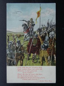 Scotland ROBERT BRUCE'S ADDRESS Scots, wha hae wi c1903 UB Postcard by Valentine