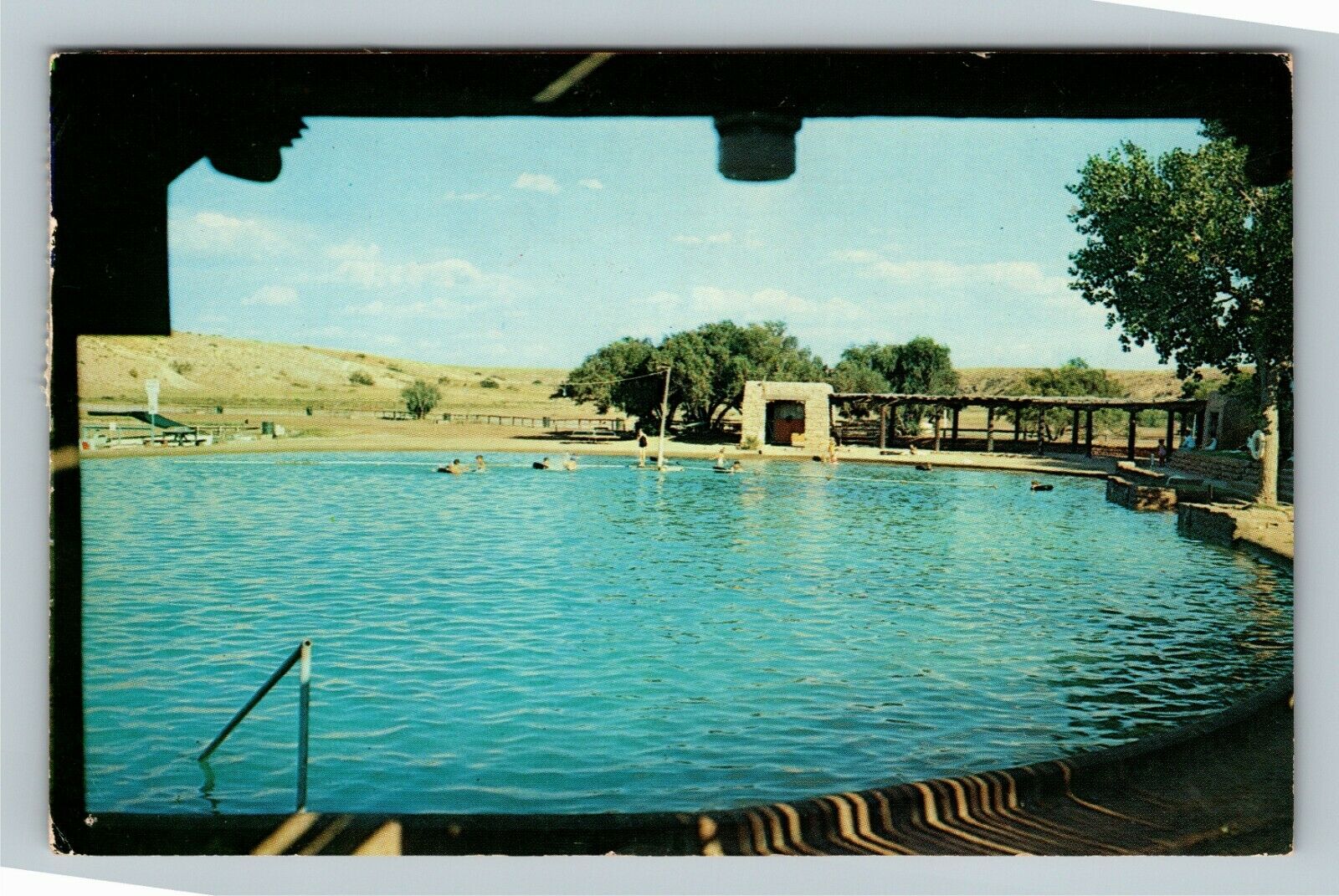 Roswell NM Swimming Pool Bottomless State Park Chrome New Mexico c1960