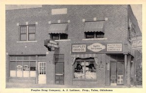 Peoples Drug Co, A J Latimer, Prop, Swifts Ice Cream, Tulsa, Ok, Old Postcard