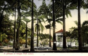 Costa Rica, C.A., Glimpse of Vargas Park, Bandstand (1910s) Wimmer Postcard