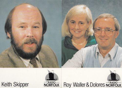 Roy Waller Dolores Keith Skipper 2 Radio Norfolk DJ Postcard s