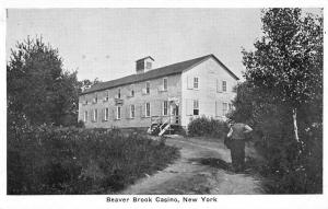 Beaver Brook Casino New York Street View Exterior Antique Postcard K13059