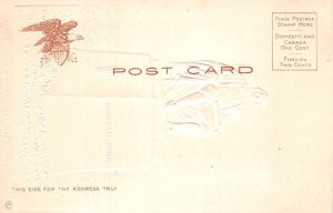 Harvard University Statue of John Harvard Embossed Vintage Postcard AA64485