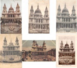 lots7 lot 35 ppc collection  london saint's paul cathedral  all 1930