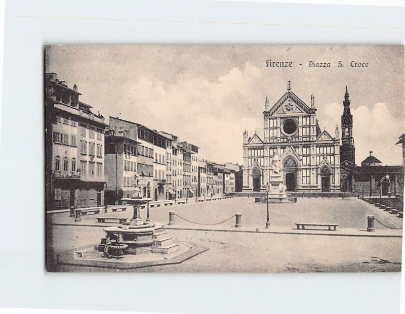 Postcard Piazza S. Croce Florence Italy