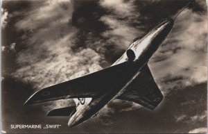 Supermarine Swift Fighter Jet Aircraft Vintage RPPC C114