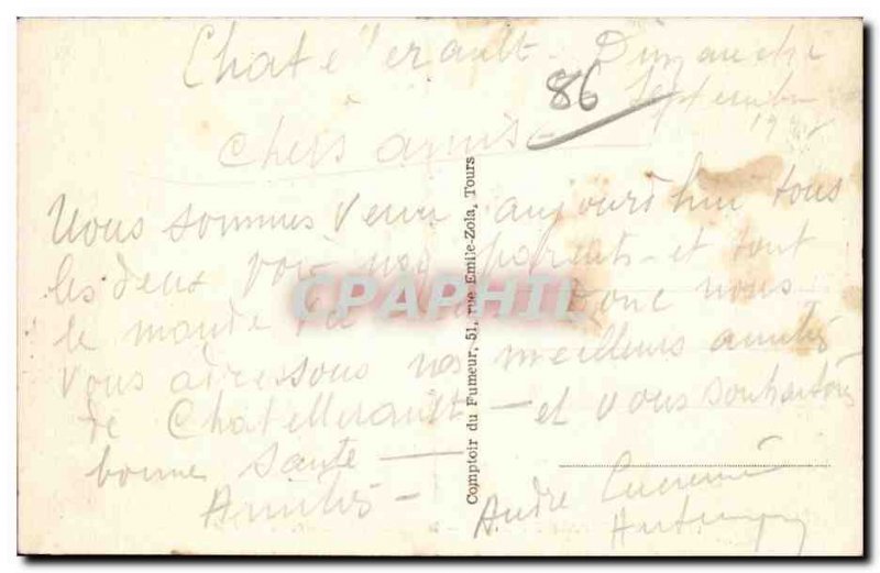 Old Postcard Chatellerault Bridge Henry and Vienna