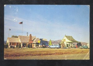 SANTA CLAUS INDIANA CHRISTMAS TREE INN GAS STATION OLD CARS POSTCARD