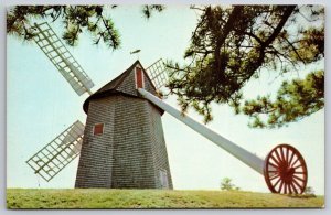 One of the Famous Windmills Cape Cod Massachusetts MA Chrome Postcard K10