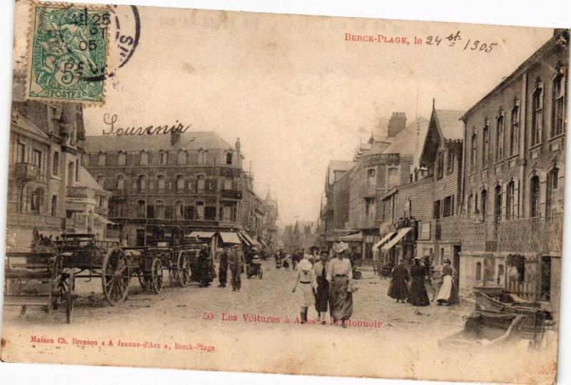 CPA BERCK Plage-Les Voitures a Anes a l'Entonnoir (234717)